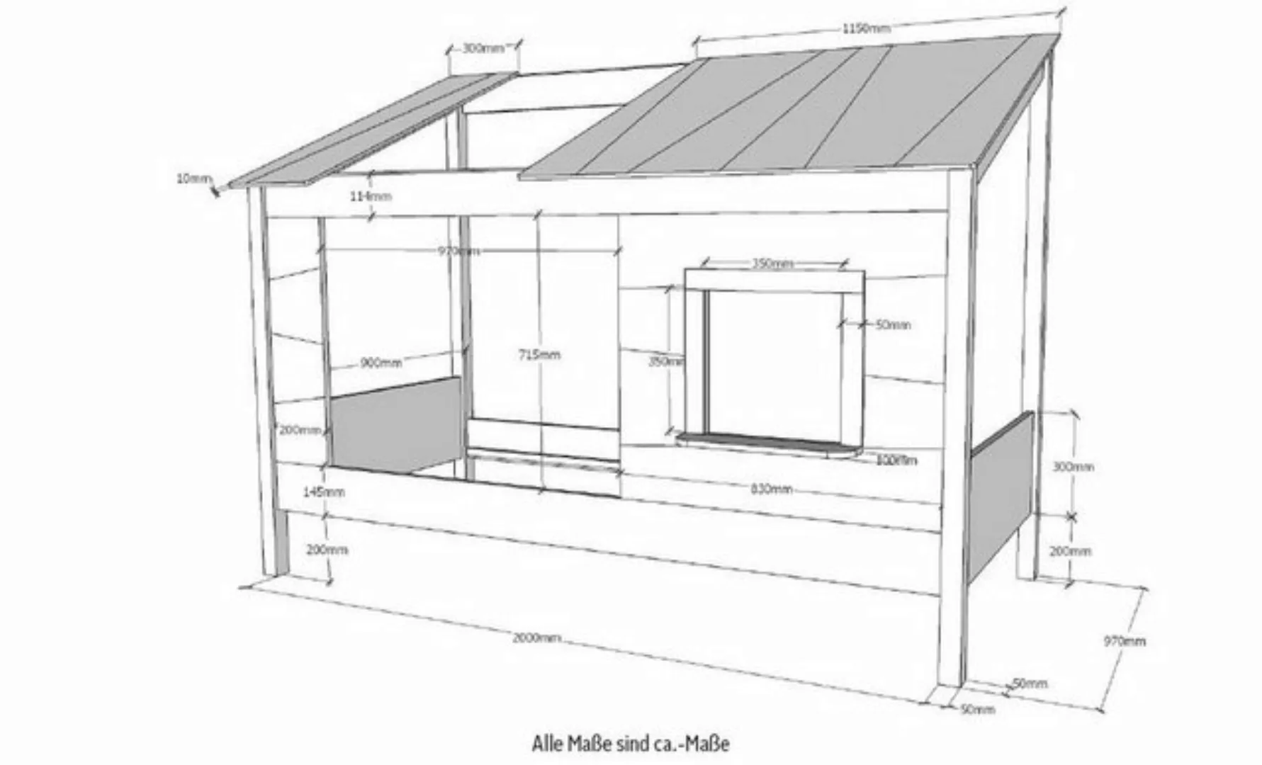 Vipack Hausbett "Hausbett" günstig online kaufen