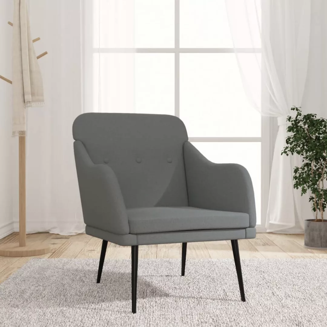 Vidaxl Sessel Dunkelgrau 63x76x80 Cm Stoff günstig online kaufen