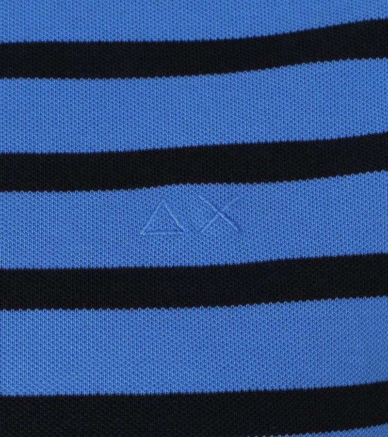 Sun68 Poloshirt Cold Dye Stripes Blau - Größe XXL günstig online kaufen
