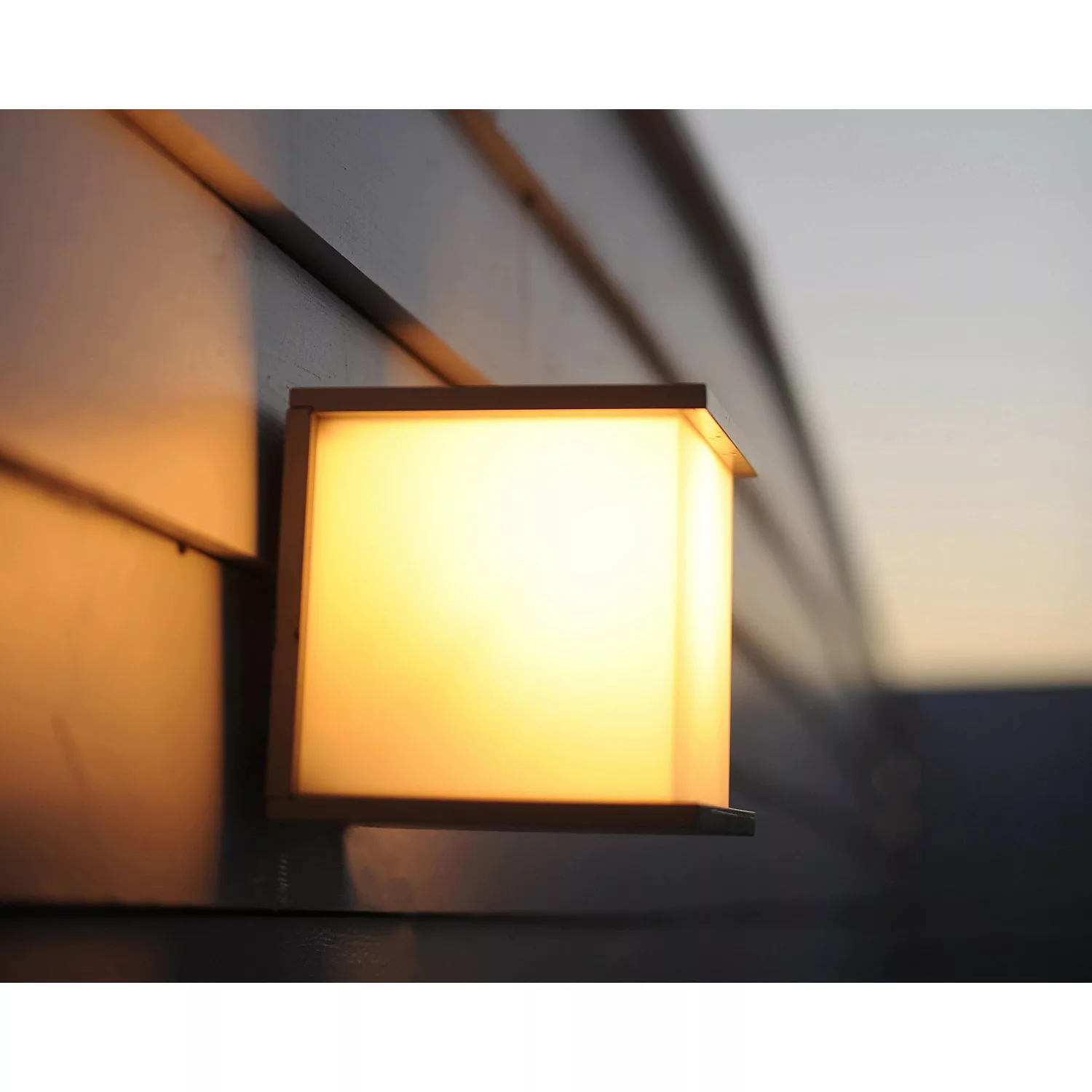 Geradlinige ECO-LIGHT Außenwandleuchte Box Cube in anthrazit günstig online kaufen