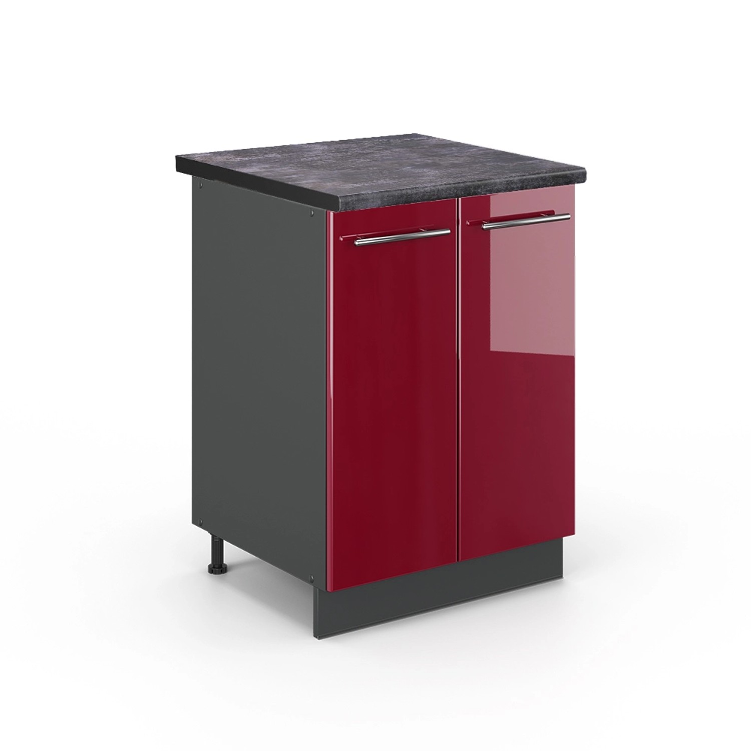 Vicco Unterschrank Fame-Line, Bordeaux Hochglanz/Anthrazit, 60 günstig online kaufen