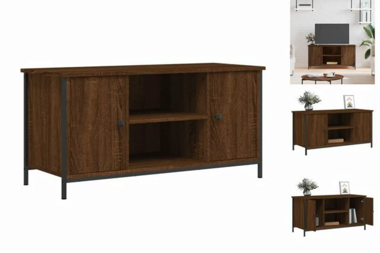 vidaXL TV-Schrank TV Schrank Fernsehschrank Lowboard Regal Sideboard Braun günstig online kaufen