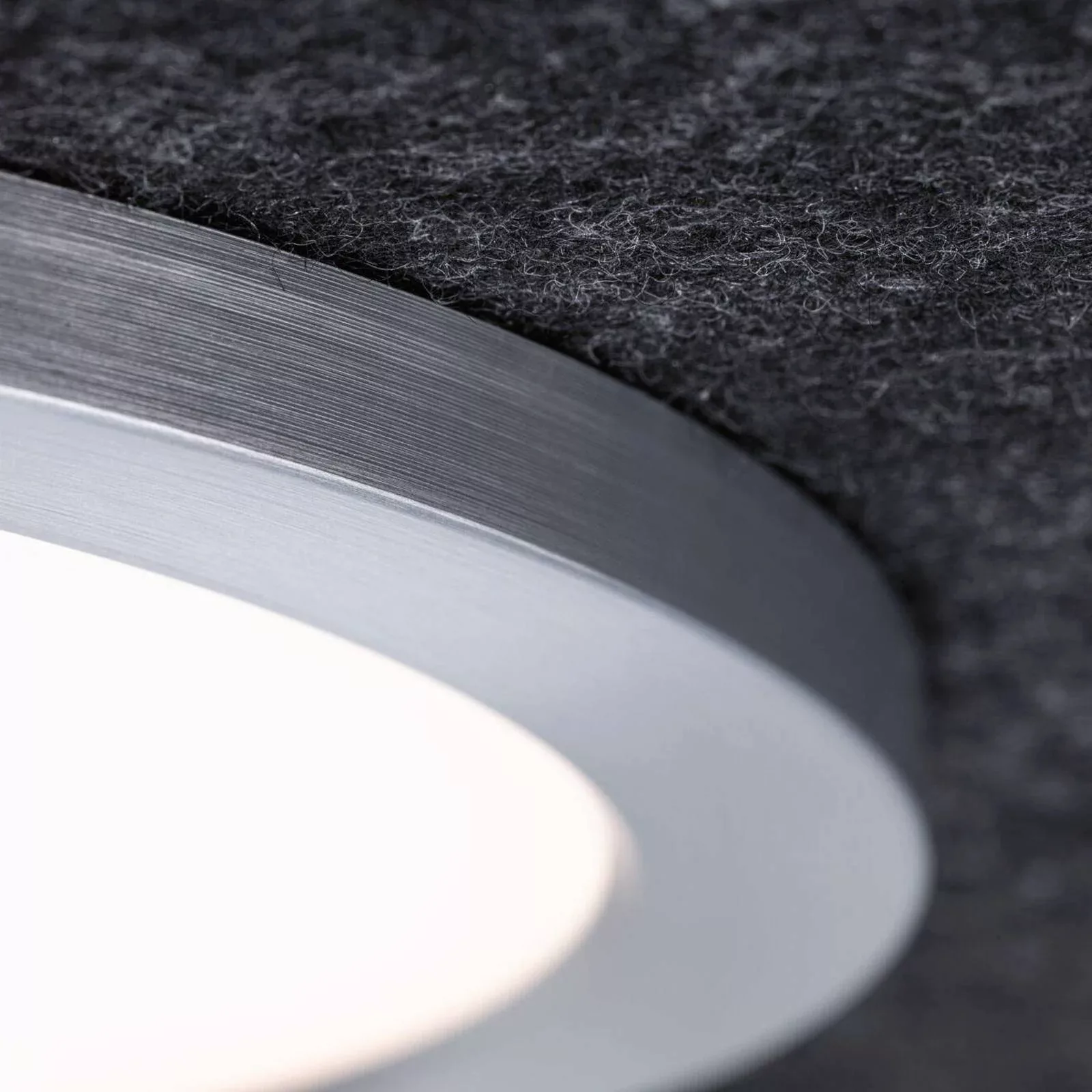 Paulmann LED-Deckenlampe Tulga, anthrazit, Filz, 3-step-dim günstig online kaufen