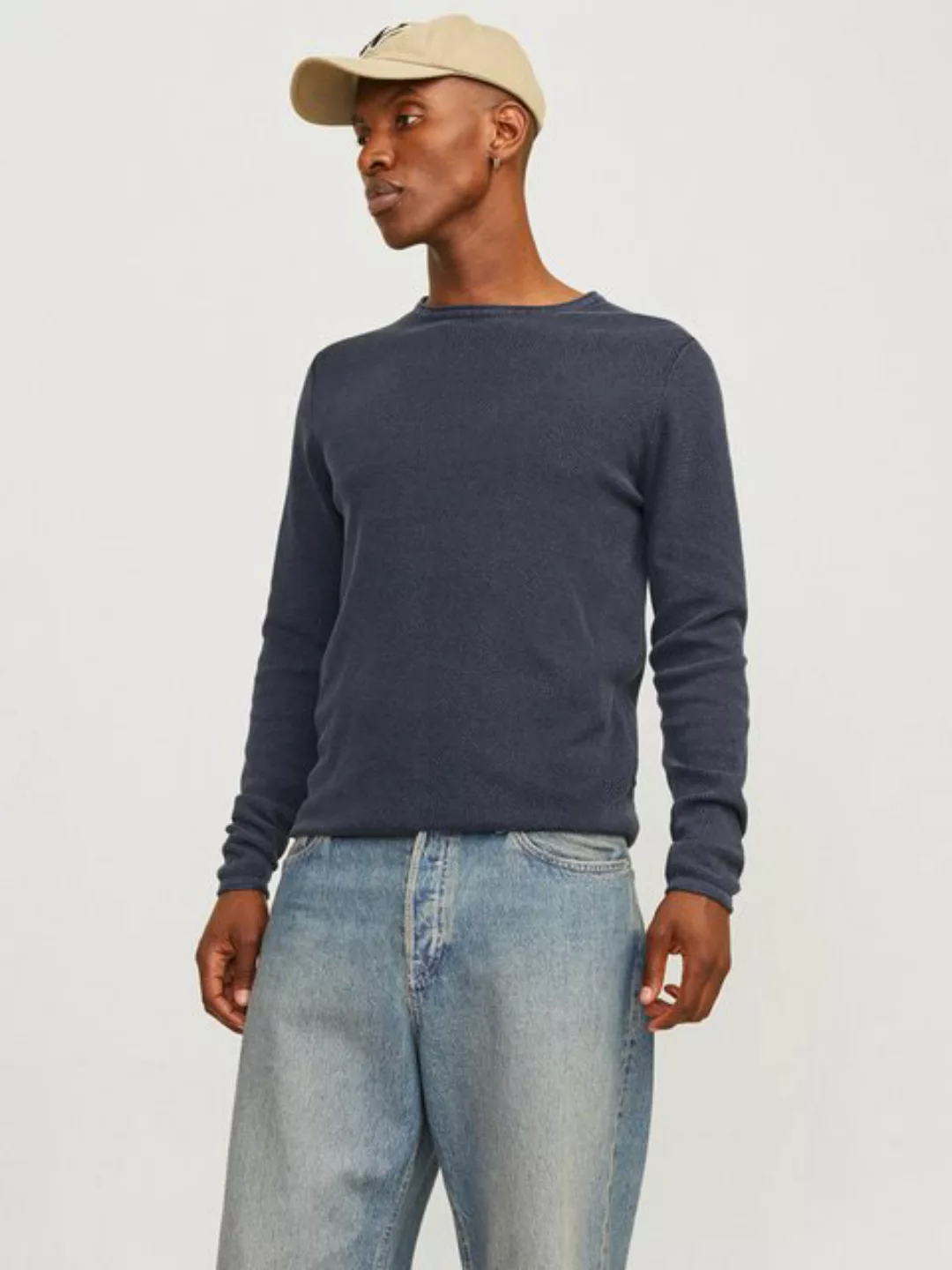 Jack & Jones Rundhalspullover "JJDEAN KNIT CREW NECK AW24", in gewaschener günstig online kaufen