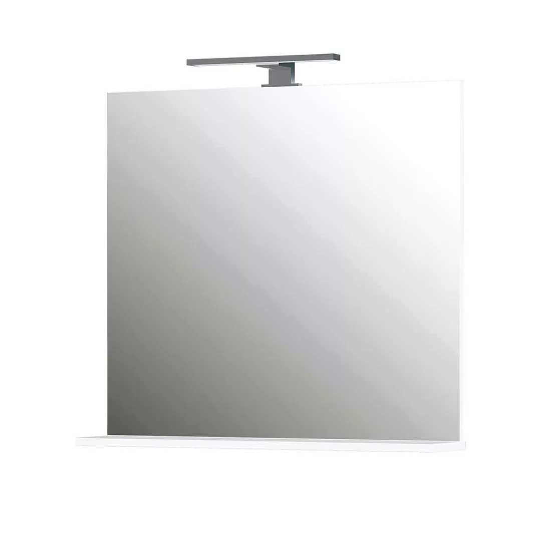 Badmöbelset in Weiß beleuchtetem Wandspiegel (zweiteilig) günstig online kaufen