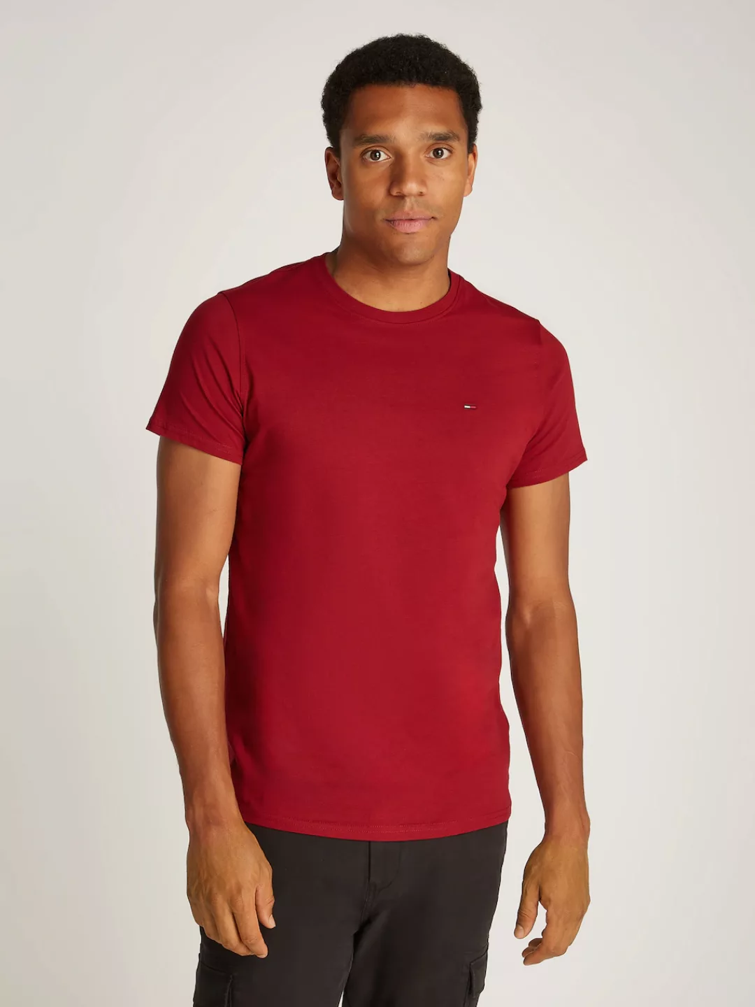 Tommy Jeans T-Shirt "TJM ESSENTIAL SOLID TEE", Regular Fit mit Rundhalsauss günstig online kaufen