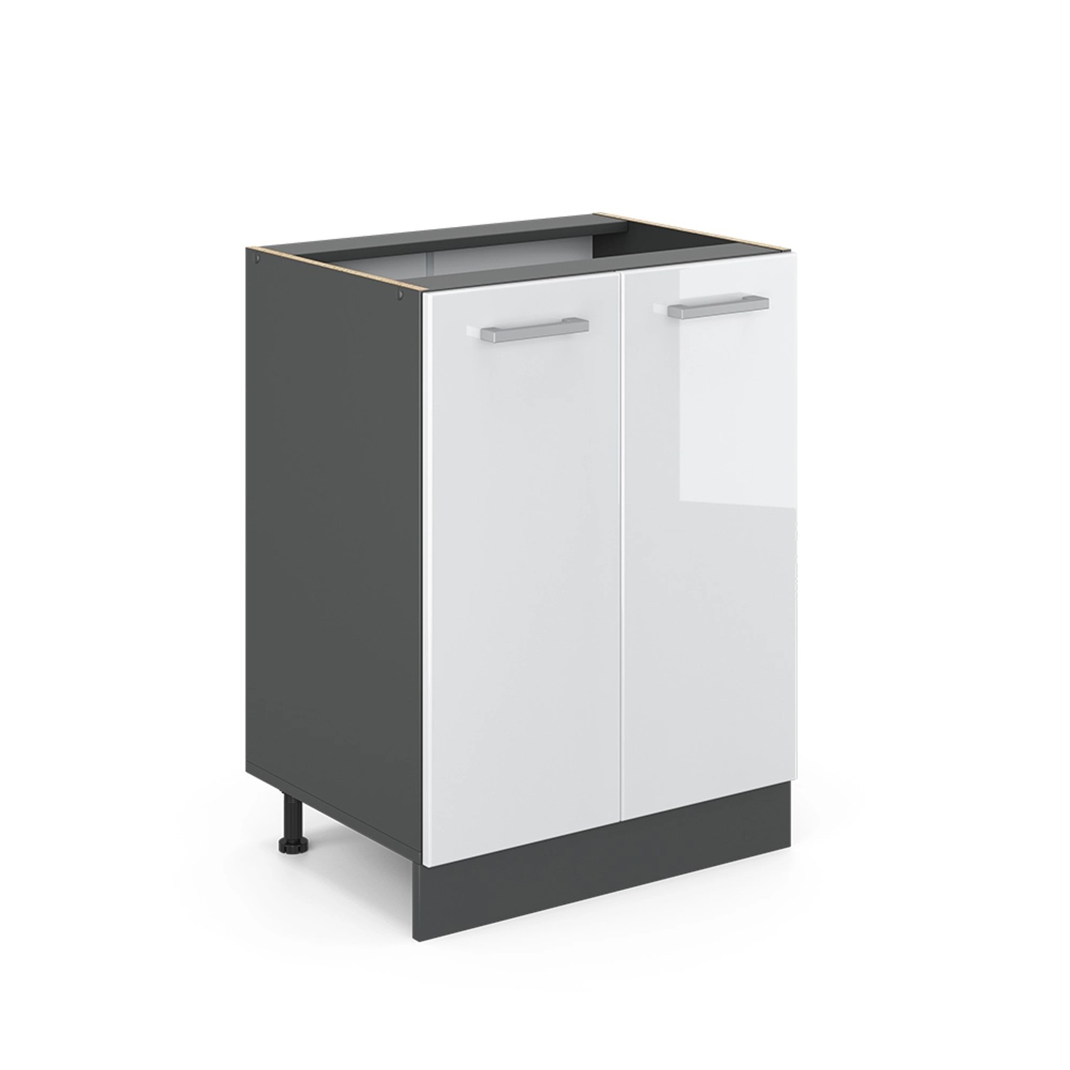 Vicco Unterschrank R-Line, Weiß Hochglanz/Anthrazit, 60 günstig online kaufen