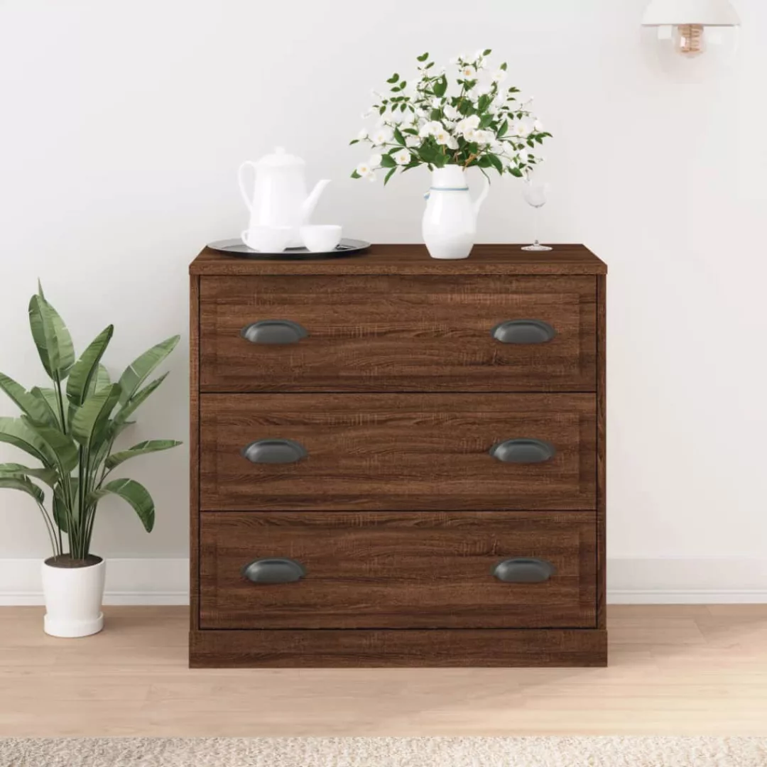 Vidaxl Sideboard Braun Eichen-optik 70x35,5x67,5 Cm Holzwerkstoff günstig online kaufen