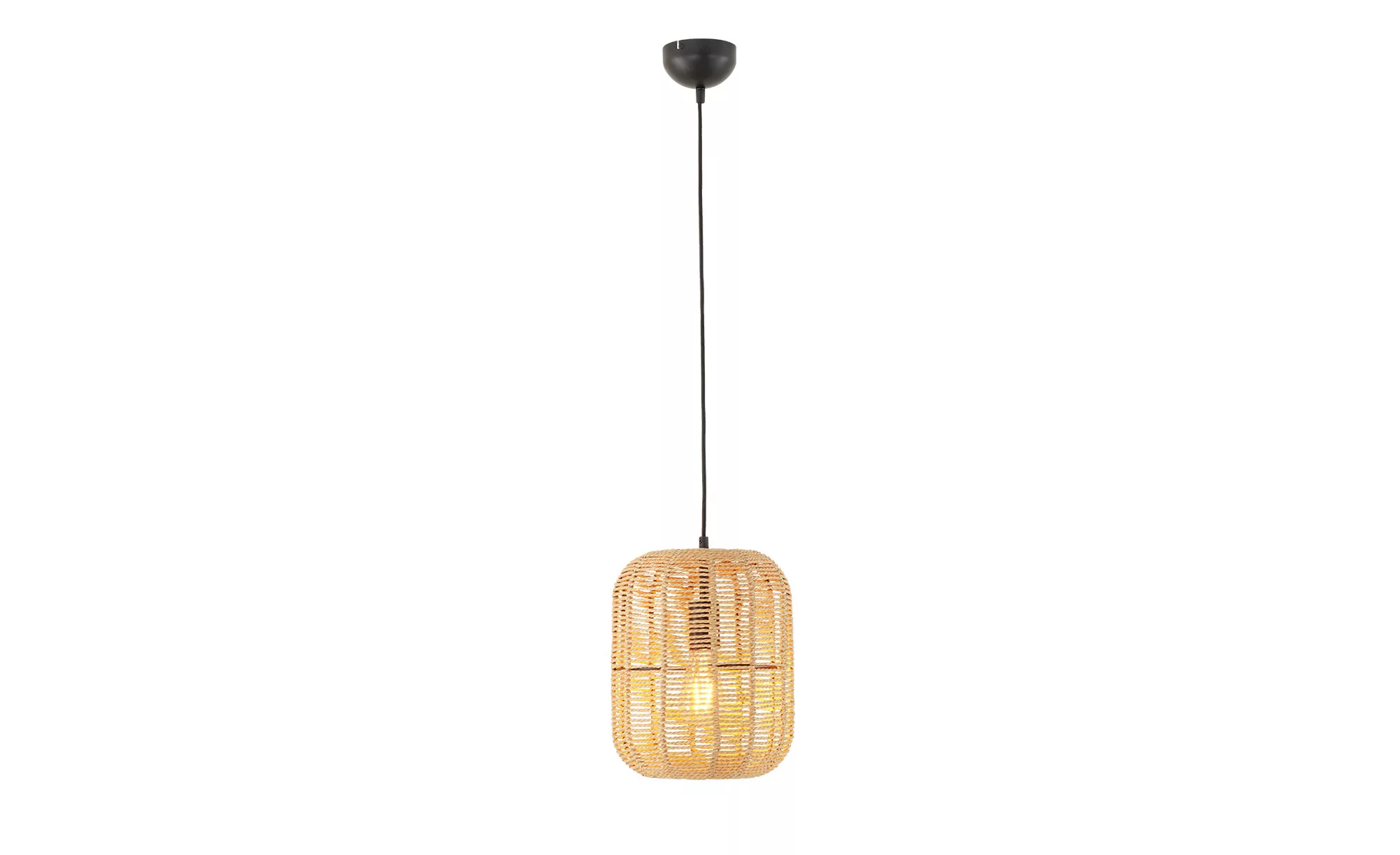 Trio Pendelleuchte, 1-flammig, Sisal braun ¦ braun ¦ Maße (cm): H: 150  Ø: günstig online kaufen