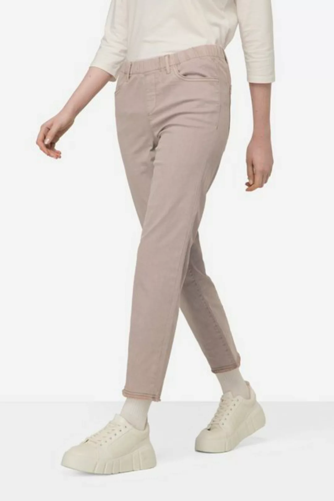 Laurasøn Funktionshose 7/8-Slimhose schmale Passform 4-Pocket Fransensaum günstig online kaufen