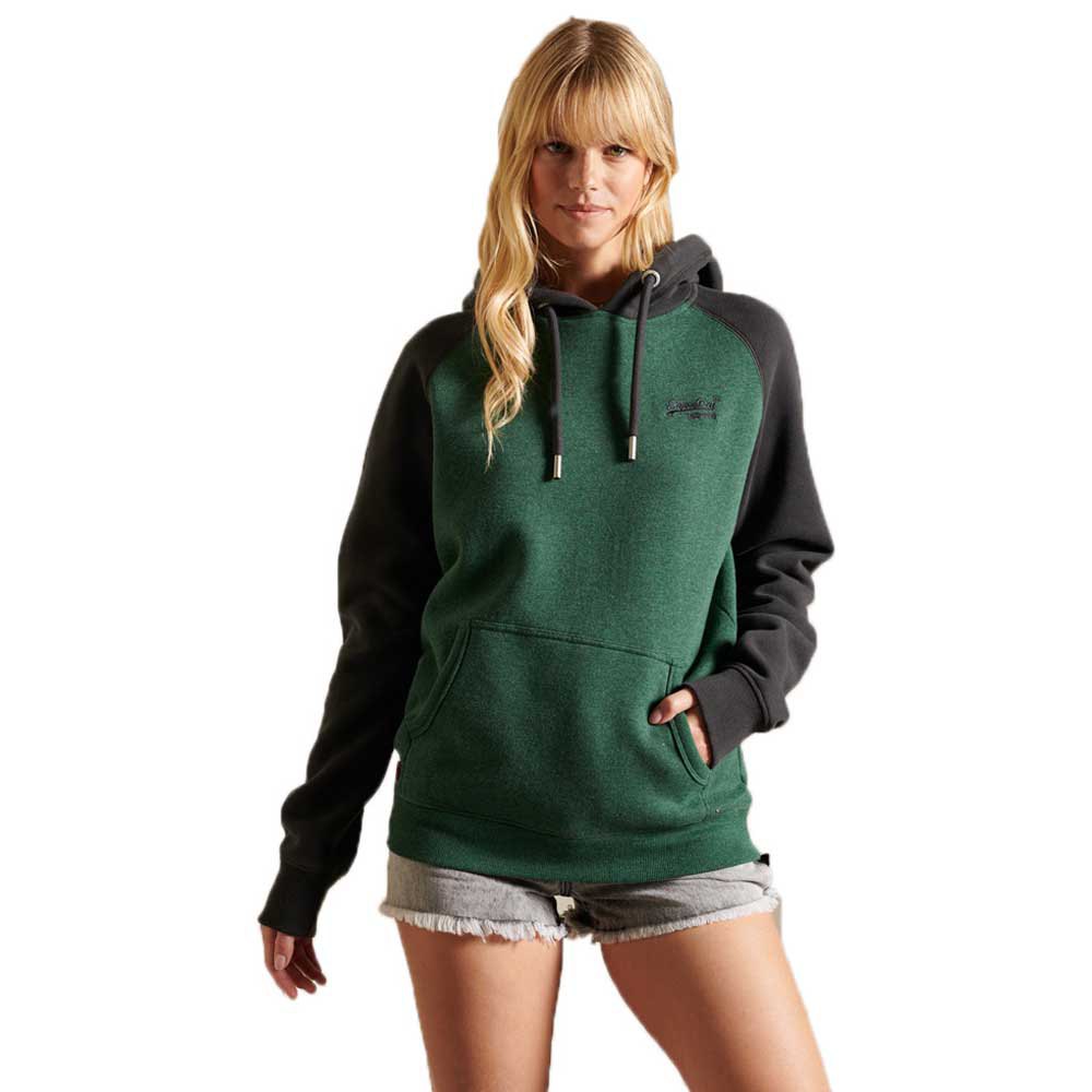 Superdry Loose Fit Vle Baseball Sweatshirt L Heritage Pine Marl/Vintage Was günstig online kaufen