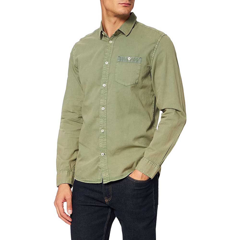 Tom Tailor 1026864 Langarm Hemd M Oak Leaf Green günstig online kaufen