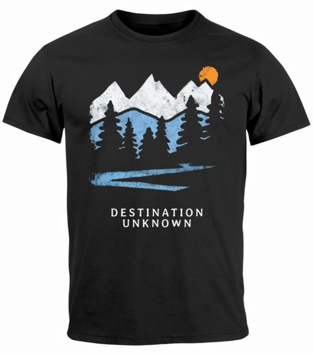 Neverless Print-Shirt Herren T-Shirt Prinstshirt Berge Wandern Adventure Ou günstig online kaufen