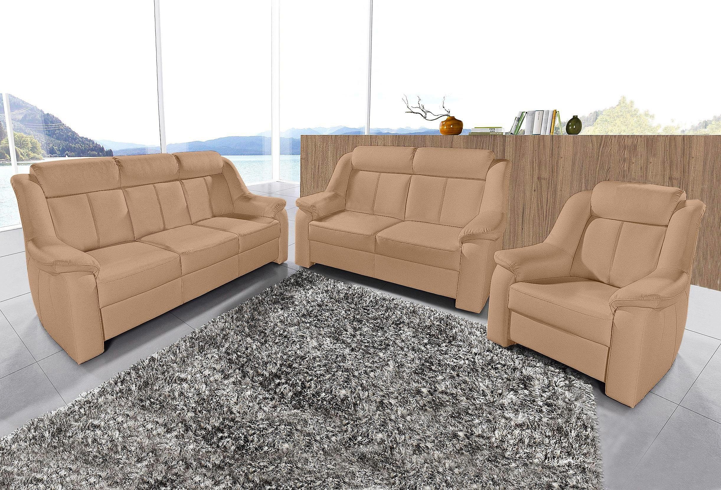 sit&more Polstergarnitur "Basel", Set, bestehend aus 3-Sitzer + 2-Sitzer + günstig online kaufen