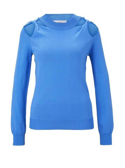 heine Troyer HEINE Damen Feinstrickpullover mit Cut-Outs, aquablau günstig online kaufen