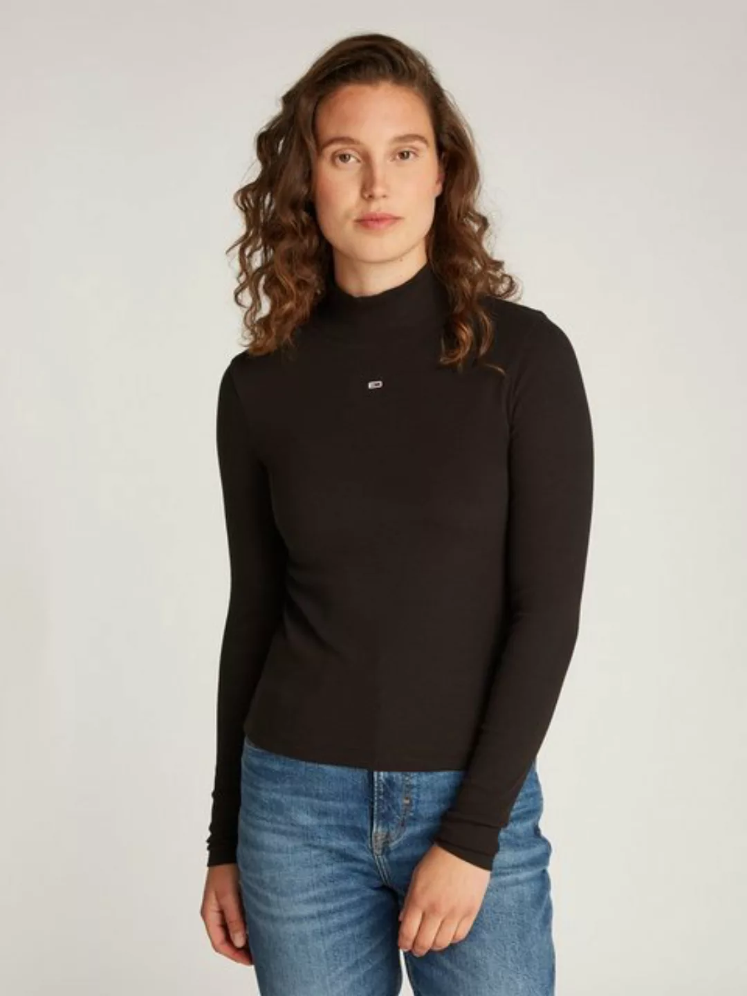 Tommy Jeans Langarmshirt TJW ESSENTIAL MOCK NECK mit Stehkragen günstig online kaufen