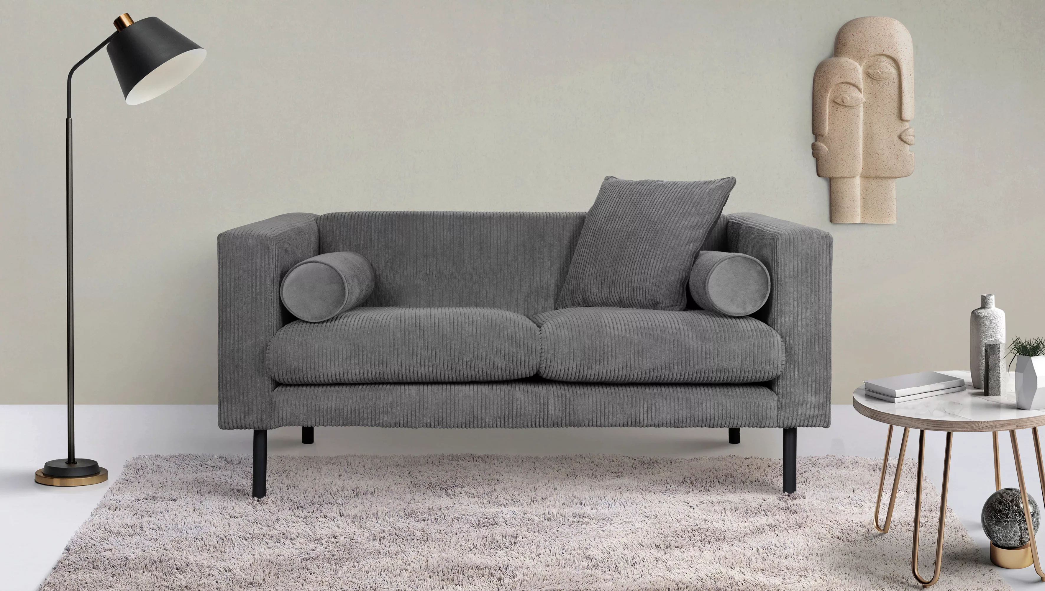 Home affaire 2-Sitzer "Lillibeth Designsofa mit Wellenunterfederung, Maße B günstig online kaufen
