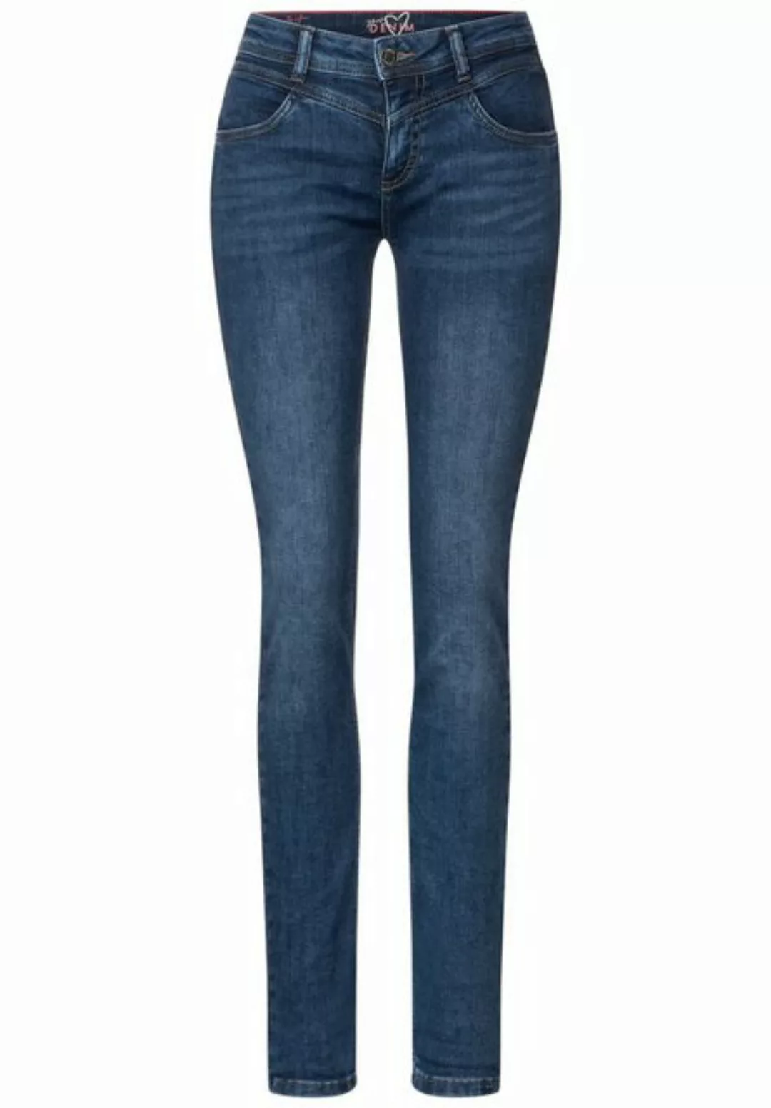 STREET ONE Bequeme Jeans Street One Casual Fit Jeans in Deep Indigo Used Wa günstig online kaufen