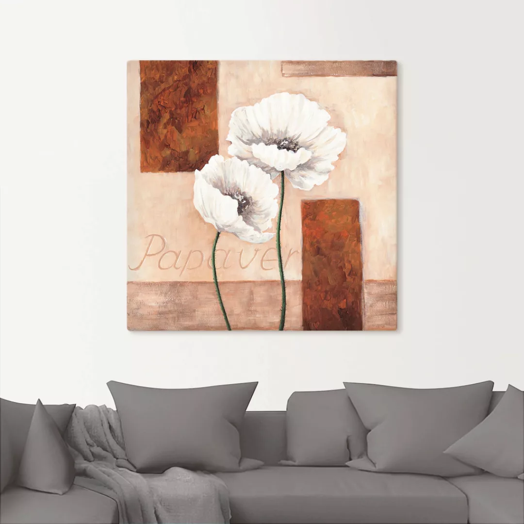 Artland Leinwandbild "Papaver - Mohnblumen", Blumenbilder, (1 St.), auf Kei günstig online kaufen