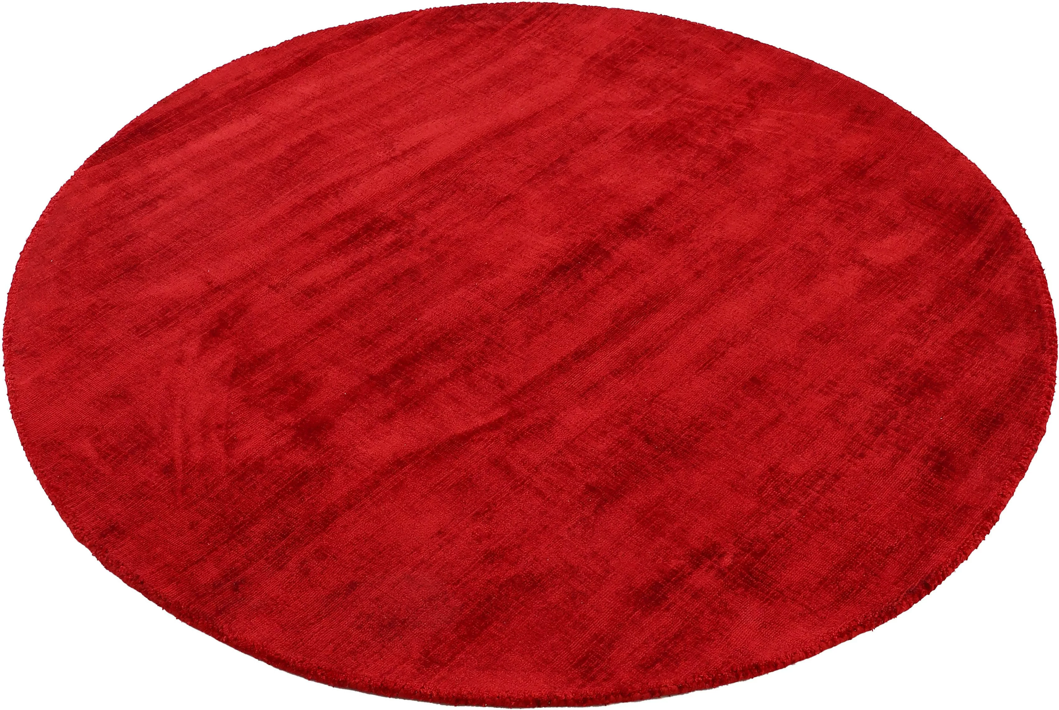 carpetfine Teppich »Ava Viskoseteppich«, rund, 13 mm Höhe, Seidenoptik, lei günstig online kaufen