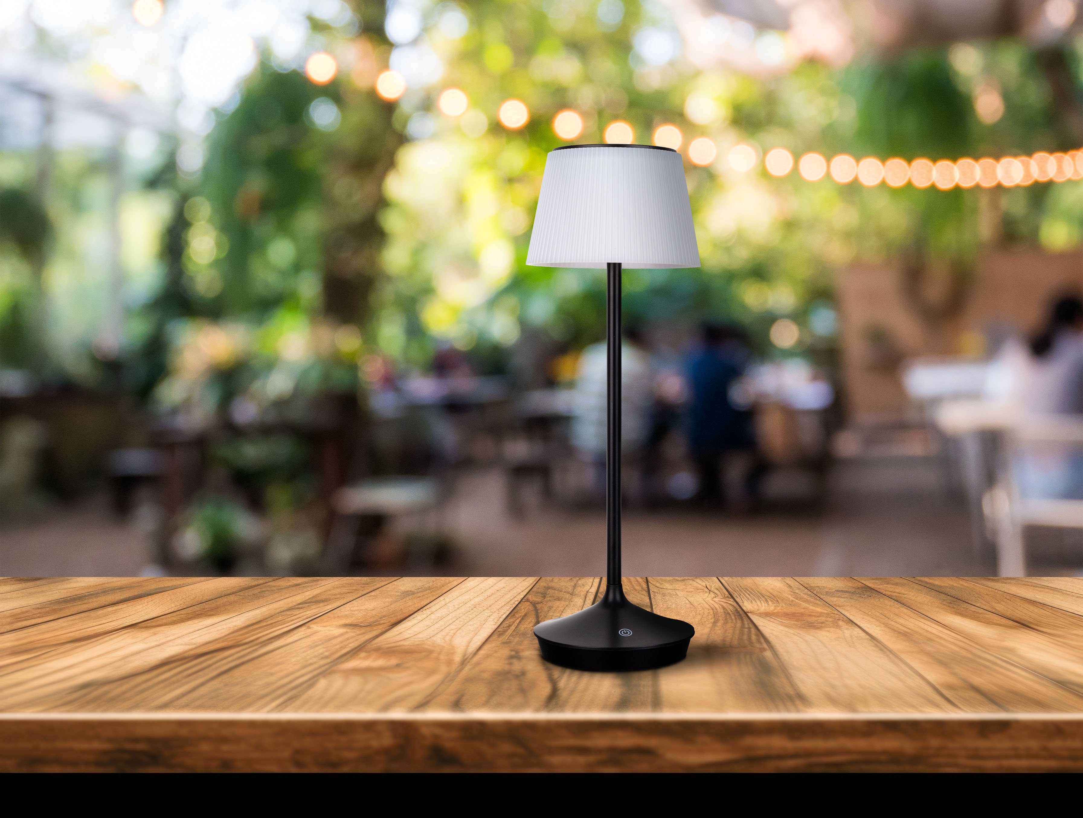 LED-Solar-Tischleuchte Emmi CCT aufladbar, schwarz günstig online kaufen