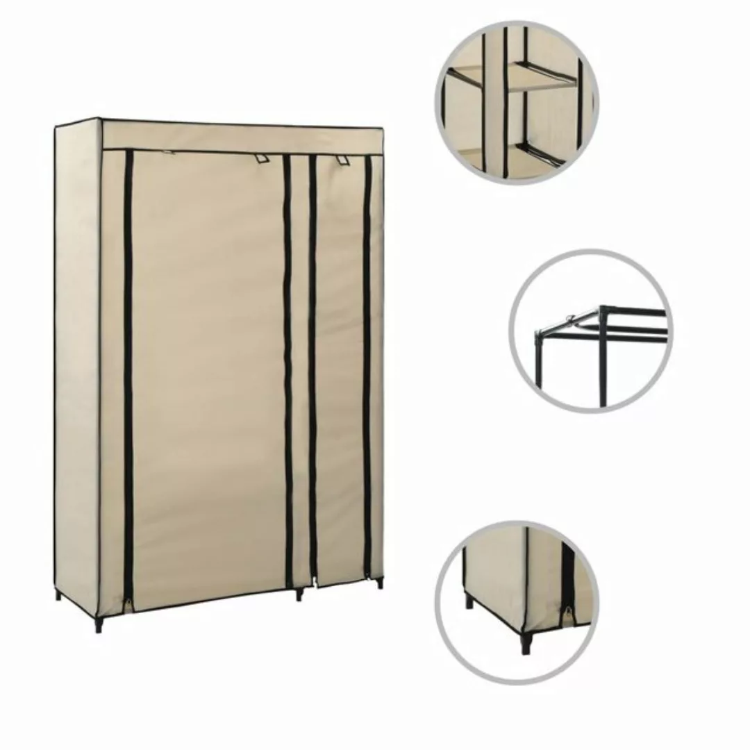 vidaXL Kleiderschrank Kleiderschrank Stoffschrank Faltschrank Creme 110x45x günstig online kaufen