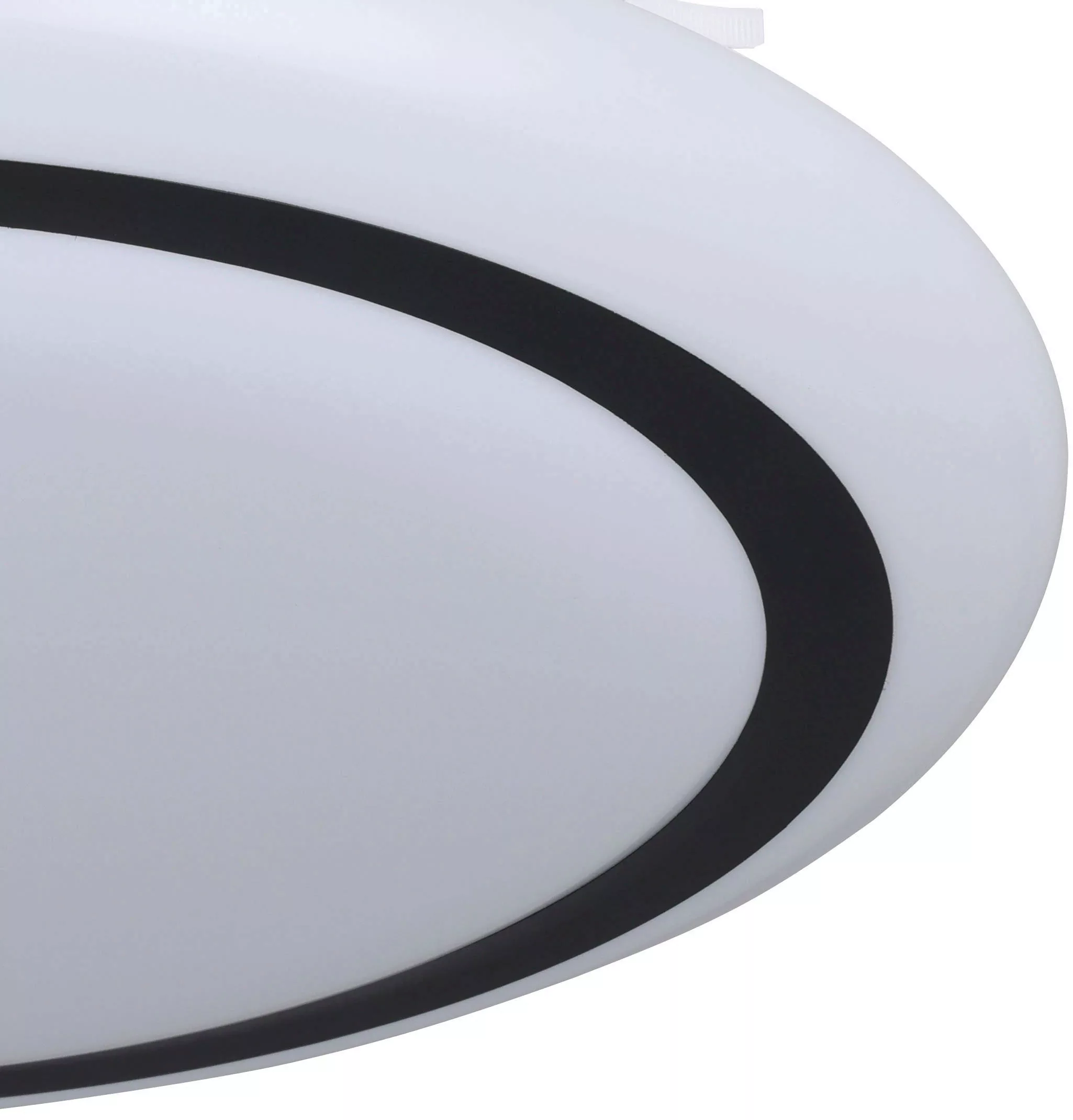 LED Deckenleuchte Capasso in Weiß und Schwarz 19,5W 2200lm 480mm günstig online kaufen