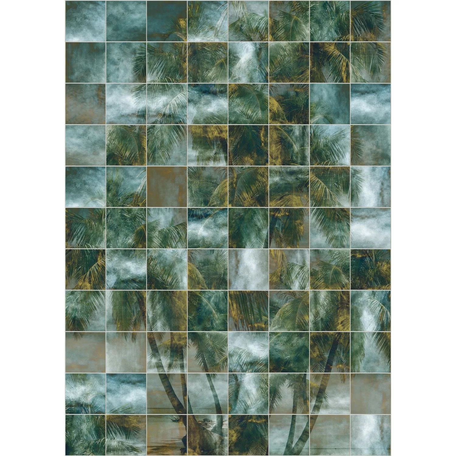 KOMAR Vlies Fototapete - Palm Puzzle - Größe 200 x 280 cm mehrfarbig günstig online kaufen