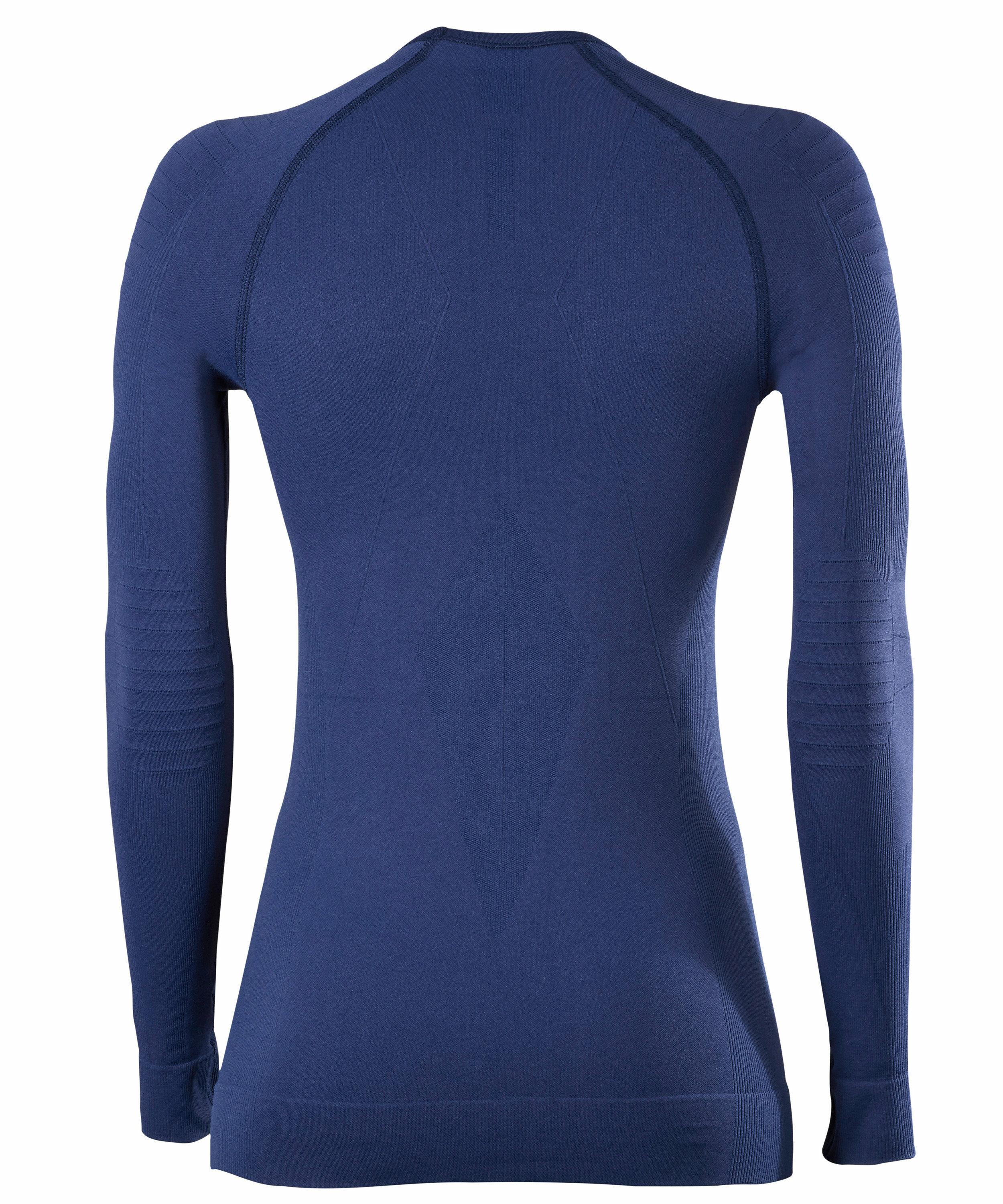 FALKE Damen Langarmshirt Maximum Warm, L, Blau, Uni, 33042-617704 günstig online kaufen
