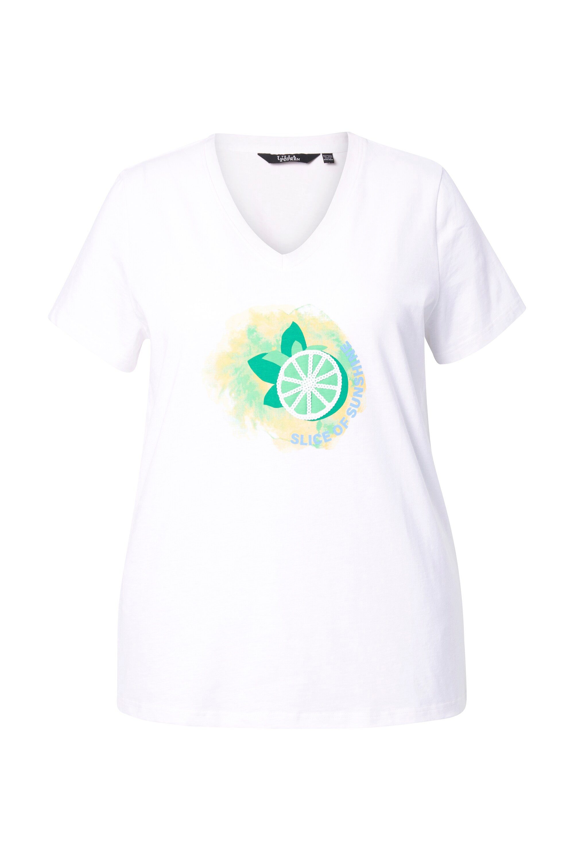 Ulla Popken T-Shirt T-Shirt Limonen A-Linie günstig online kaufen