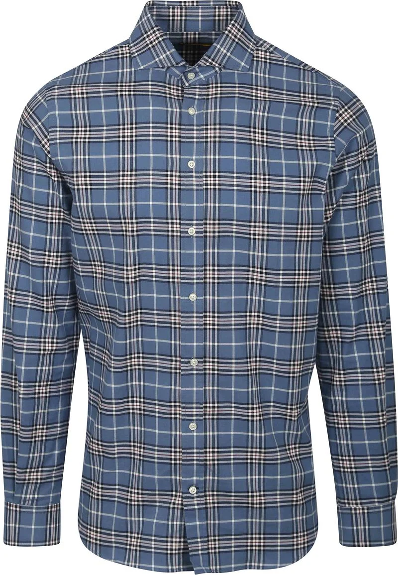 Steppin' Out Flanel Hemd Karos Blau - Größe L günstig online kaufen