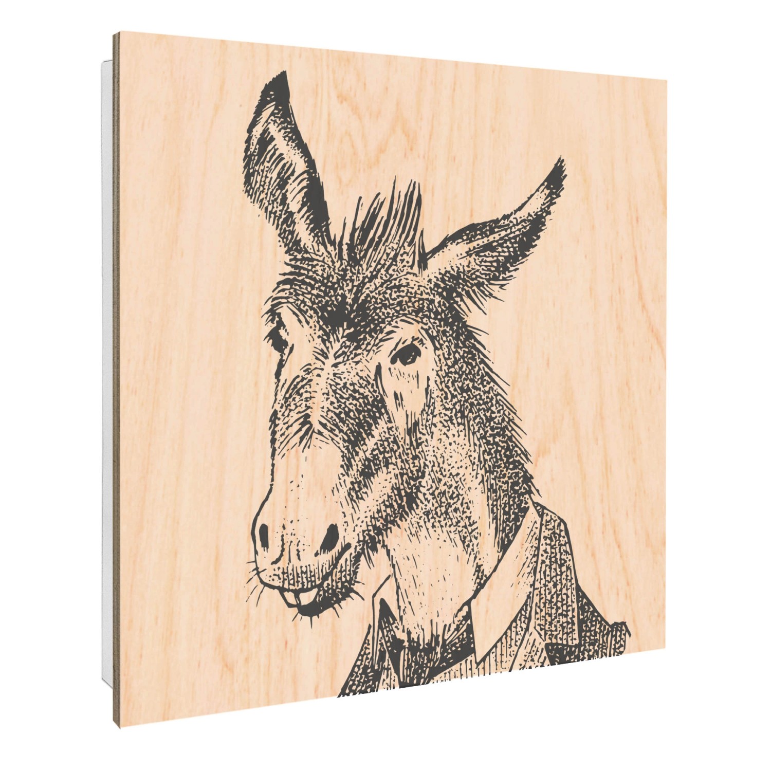 Banjado Schlüsselkasten mit Holzfront 30x30cm Weiß Scharnier Links 50 Haken günstig online kaufen
