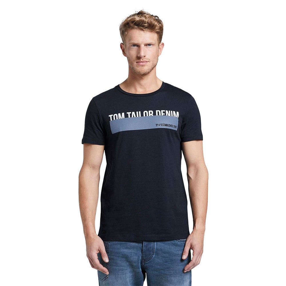 Tom Tailor Print Kurzärmeliges T-shirt 2XL Sky Captain Blue günstig online kaufen