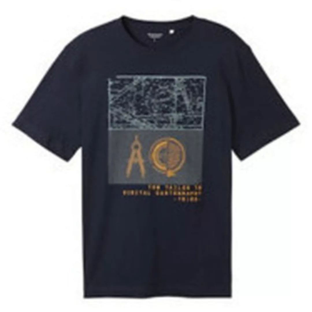 Tom Tailor  T-Shirt Print T-Shirt für Herren in unifarben günstig online kaufen