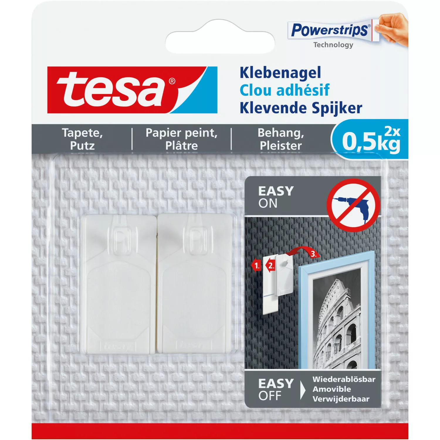 Tesa Klebenagel für Tapeten und Putz (max. 500 g) günstig online kaufen