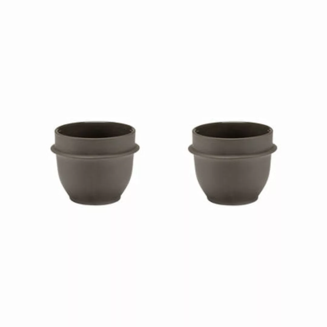 Espressotasse Dune keramik braun / By Kelly Wearstler - 2er-Set - Ø 7,5 x H günstig online kaufen
