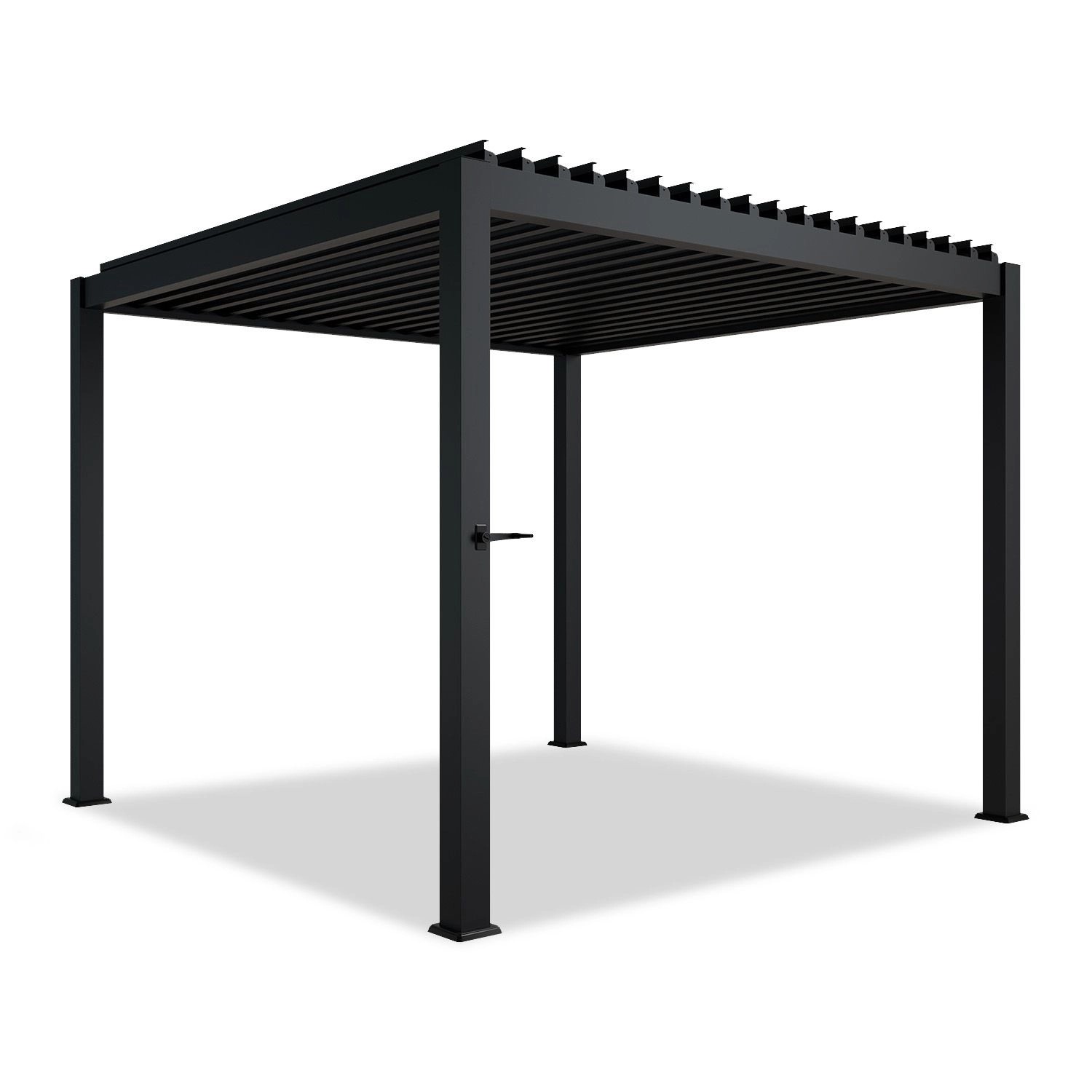 Juskys Terrassendach Tahiti 3x3 m, Lamellendach, günstig online kaufen