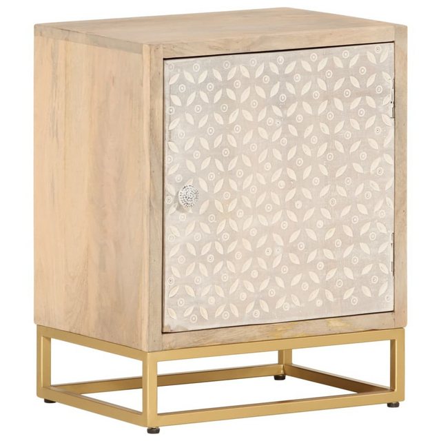 vidaXL Fächerschrank Nachttisch 40x30x50 cm Massivholz Mango und Eisen (1-S günstig online kaufen