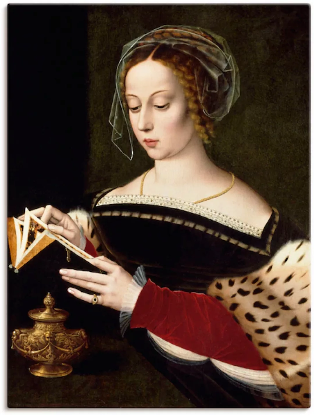 Artland Leinwandbild "Die lesende Maria Magdalena", Portrait, (1 St.), auf günstig online kaufen