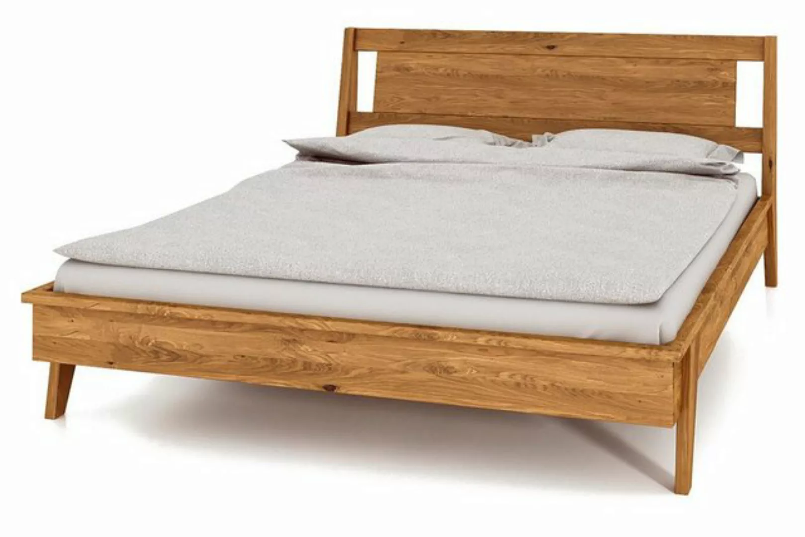 byoak Bett RETRO 100 x 200 aus Massivholz, mit Holzkopfteil, Naturgeölt günstig online kaufen