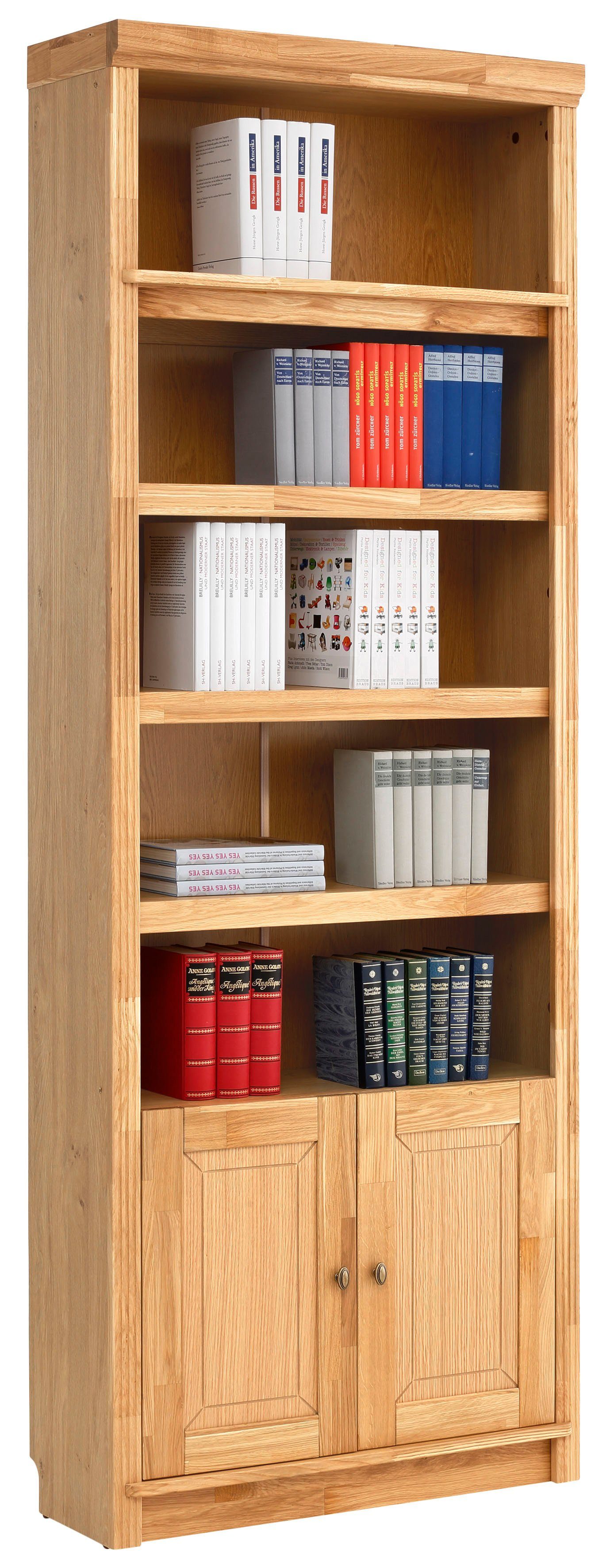 Home affaire Bücherregal "Cliff", in 2 Höhen, mit 2 Holztüren günstig online kaufen