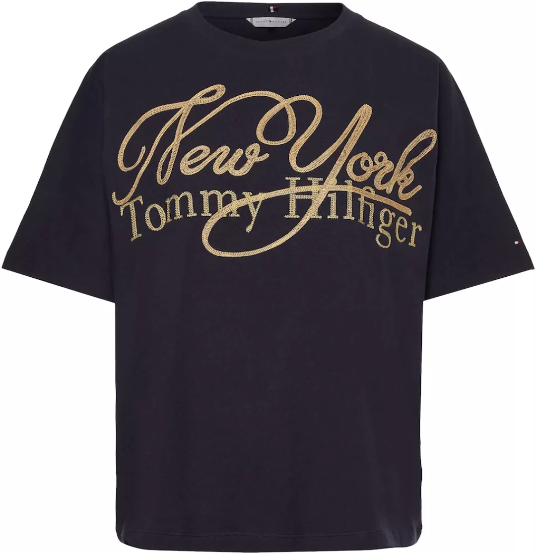 Tommy Hilfiger T-Shirt "RLX NY METALLIC C-NK SS", mit metalicfarbenen Print günstig online kaufen