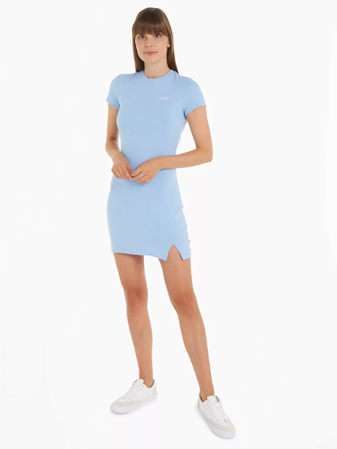 Tommy Jeans Jerseykleid "TJW SCRIPT SS BODYCON DRESS EXT", mit Tommy Jeans günstig online kaufen