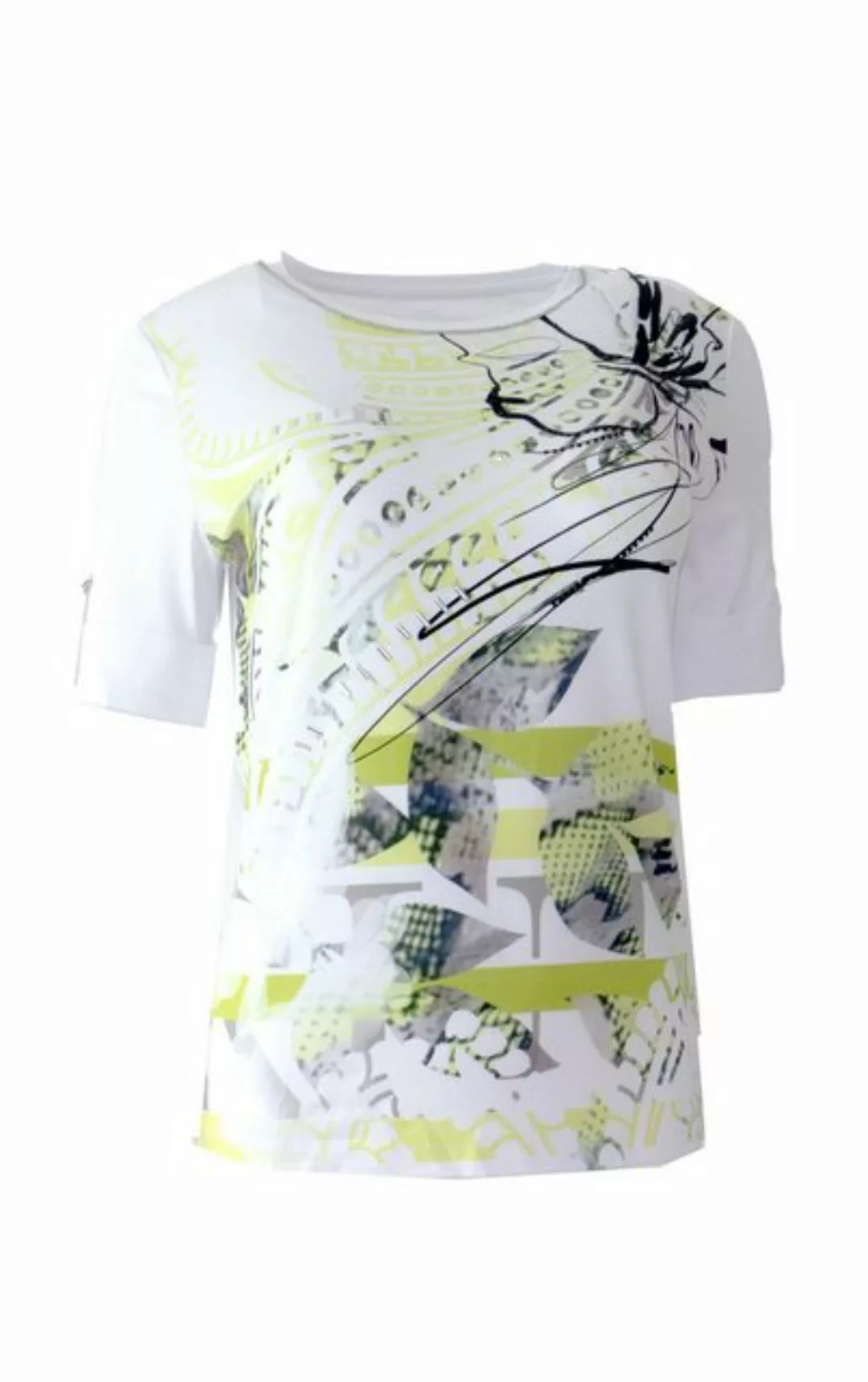 Passioni Print-Shirt Sommer T-Shirt mit abstraktem Print mit Rundhalsaussch günstig online kaufen