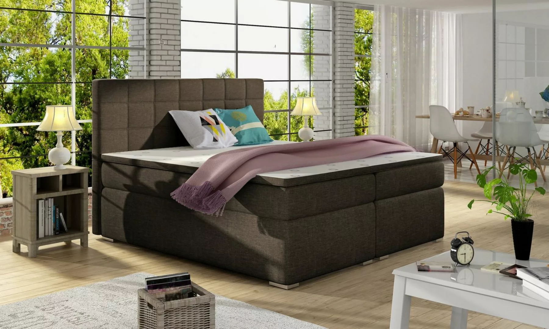 yourhouse24 Boxspringbett Alice Designerbett Hotelbett mit Bettkasten Konti günstig online kaufen