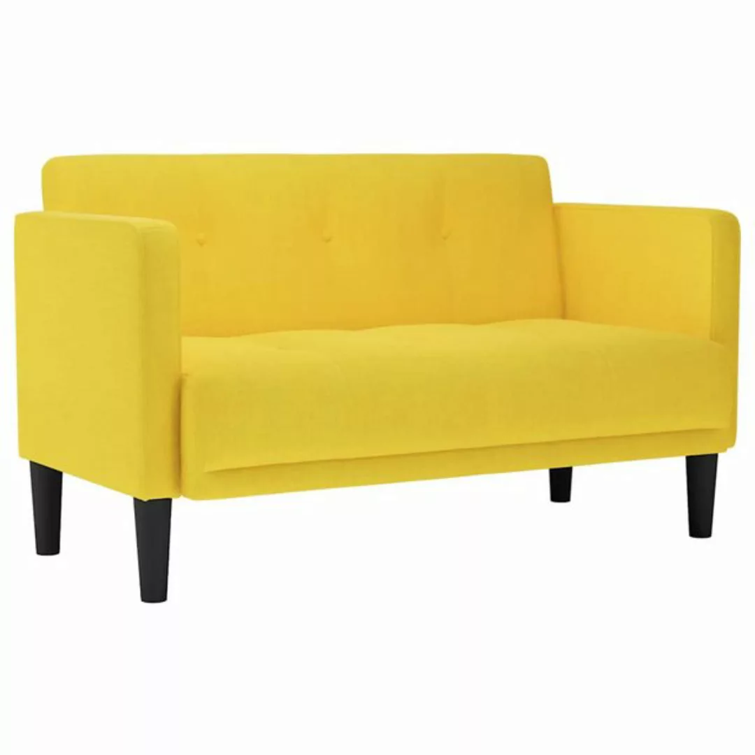 vidaXL Sofa Zweisitzer-Sofa Gelb 111 cm Stoff günstig online kaufen