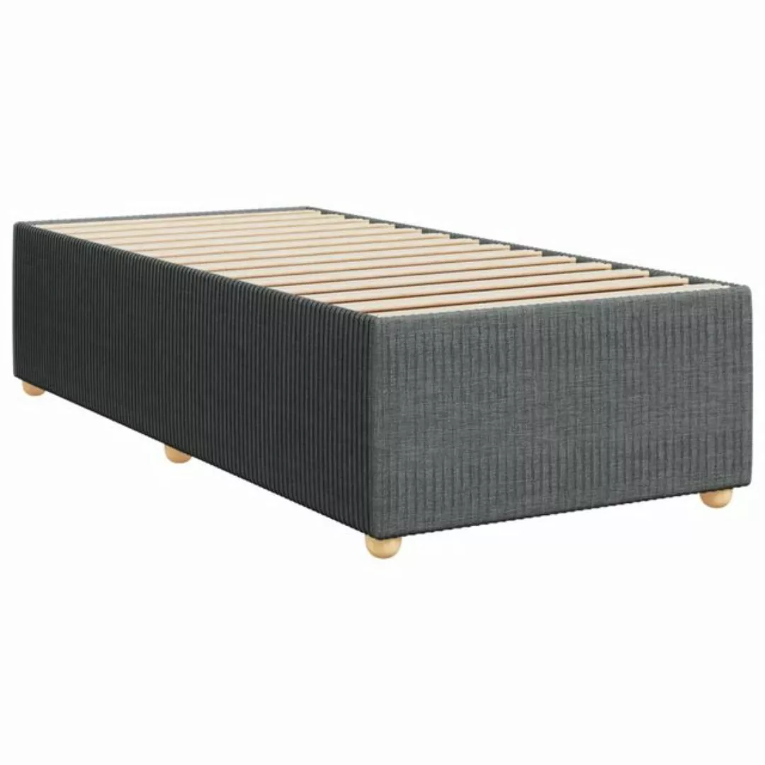 vidaXL Bett Bettgestell ohne Matratze Dunkelgrau 80x200 cm Stoff günstig online kaufen