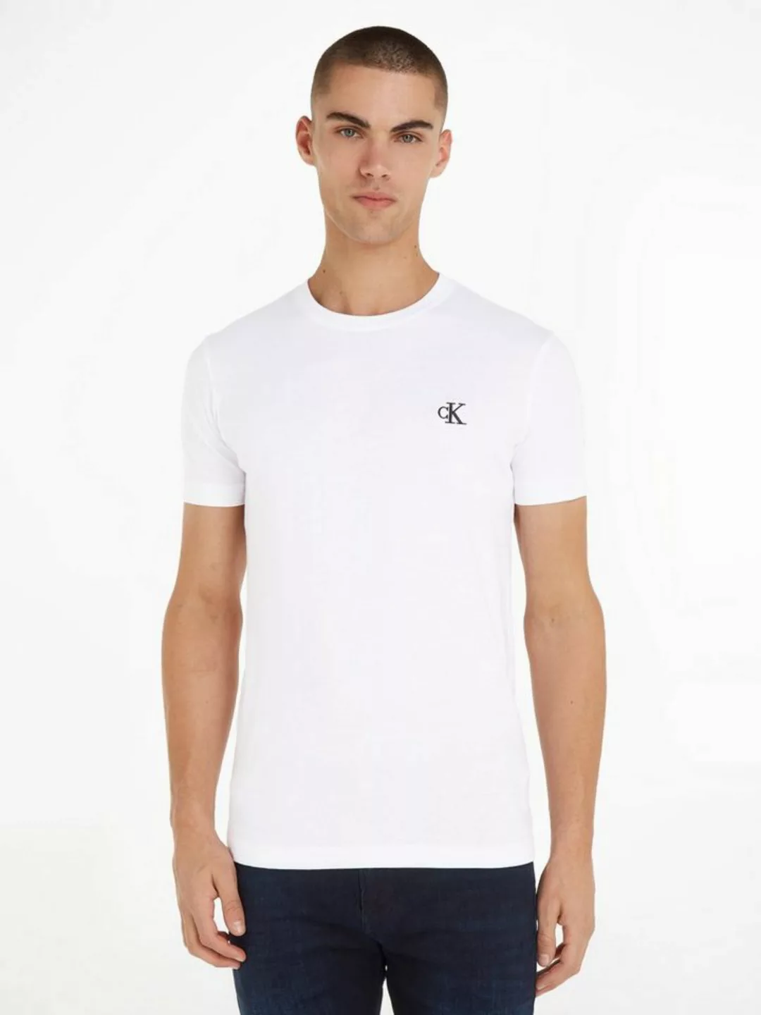 Calvin Klein Jeans T-Shirt CK ESSENTIAL SLIM TEE mit Logo-Stickerei günstig online kaufen