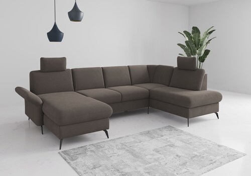 Home affaire Wohnlandschaft "Rochelle", wahlweise mit Bettfunktion, Bettkas günstig online kaufen