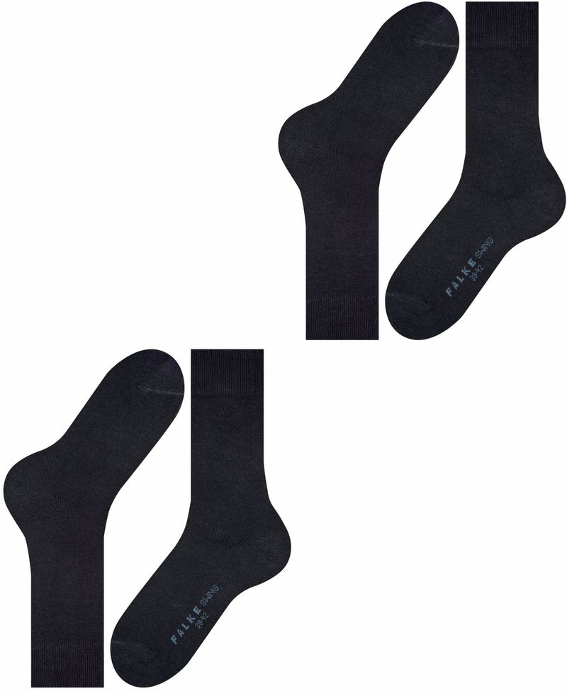 Falke Swing Socken 2-Pack Dunkelblau - Größe 39-42 günstig online kaufen